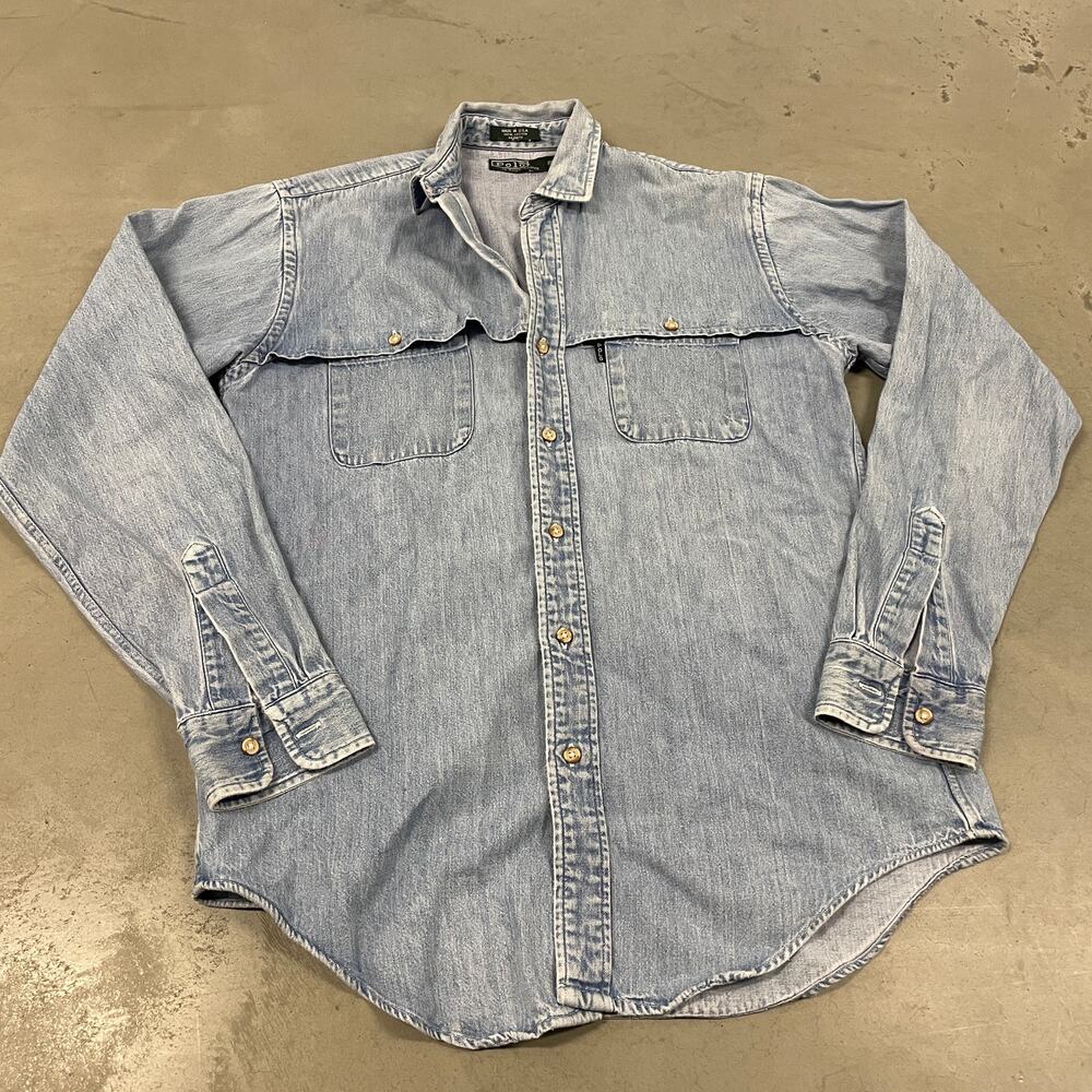 Y2K denim polo Ralph lauren button up western T-Shirt